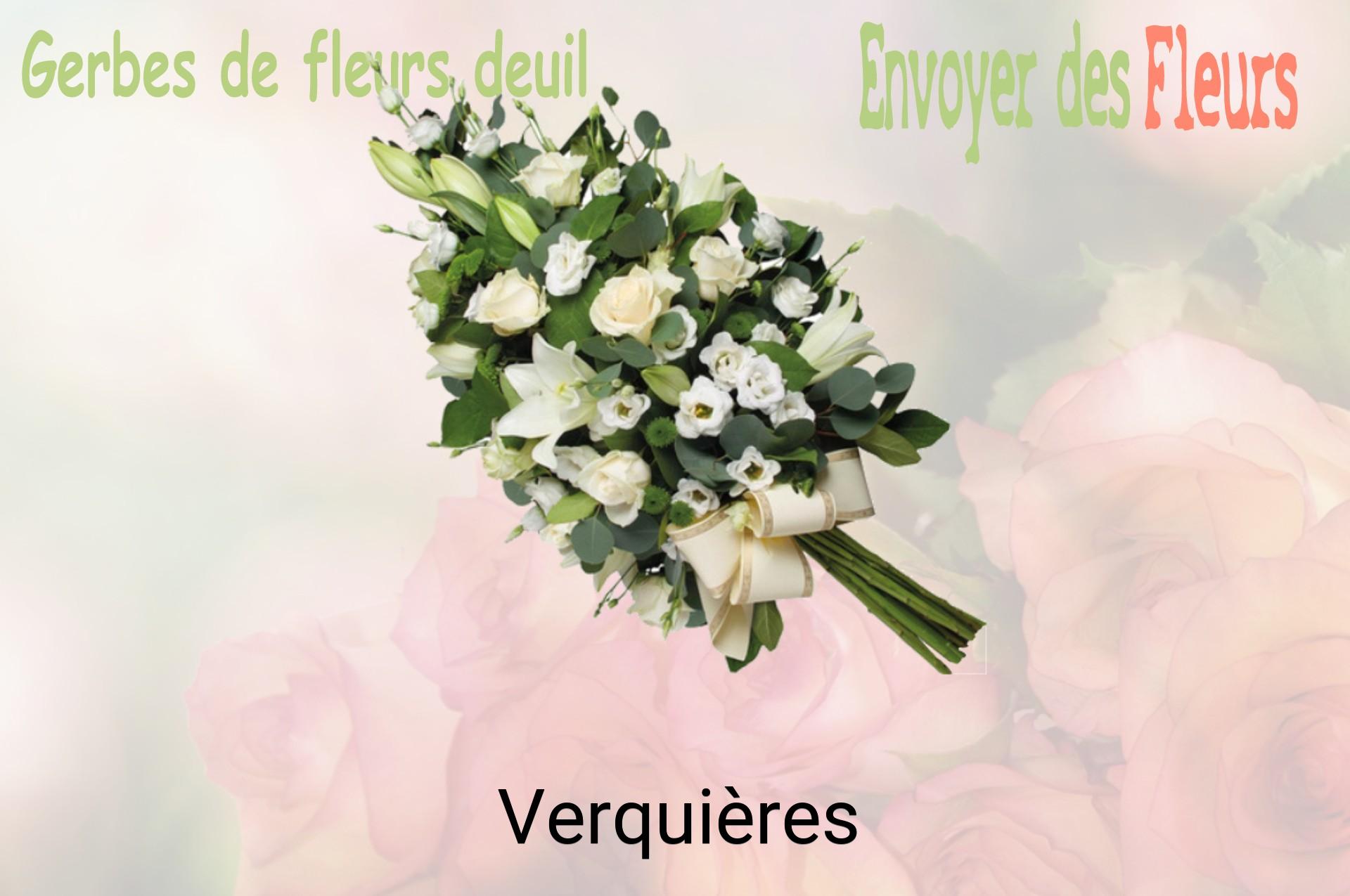 Gerbe de fleurs de deuil livrée à Verquières